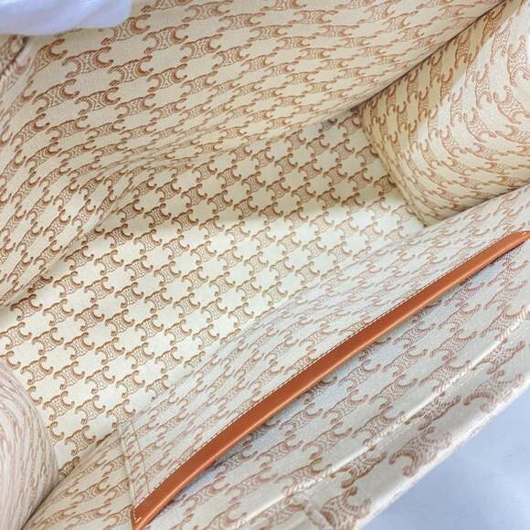 Celine Triomphe Canvas Tote Bag, Beige, Women's - Picture 4 of 12